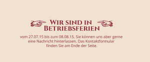 Betreibsferien